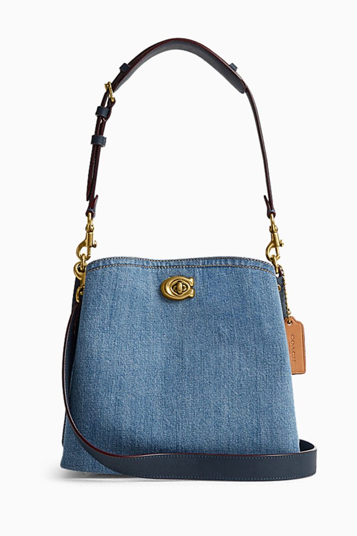 

Willow Bucket Bag in Denim, Blue