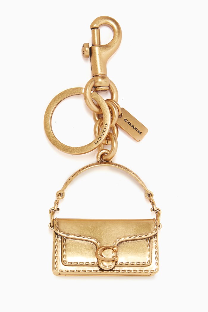 

Tabby Bag Charm in Plated Metal, Gold