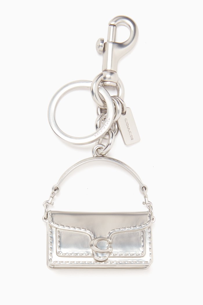 

Tabby Bag Charm in Plated Metal, Silver