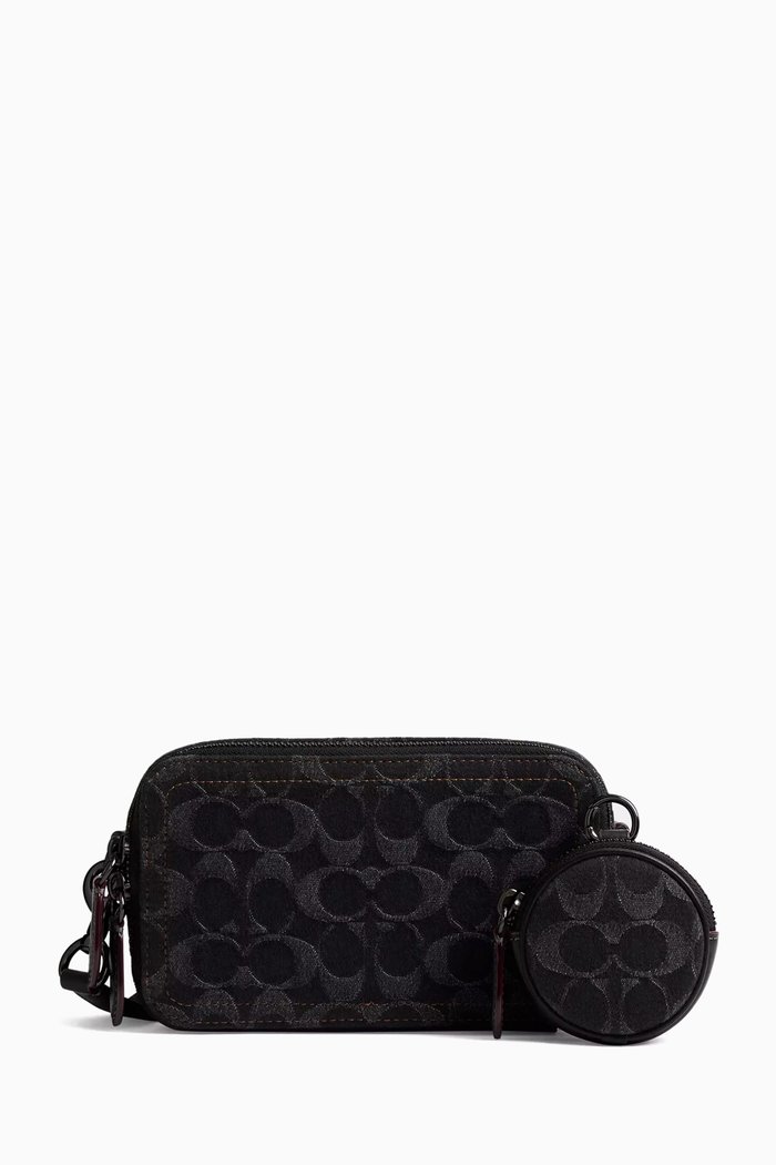

Charter Slim Crossbody Bag in Signature Denim, Black