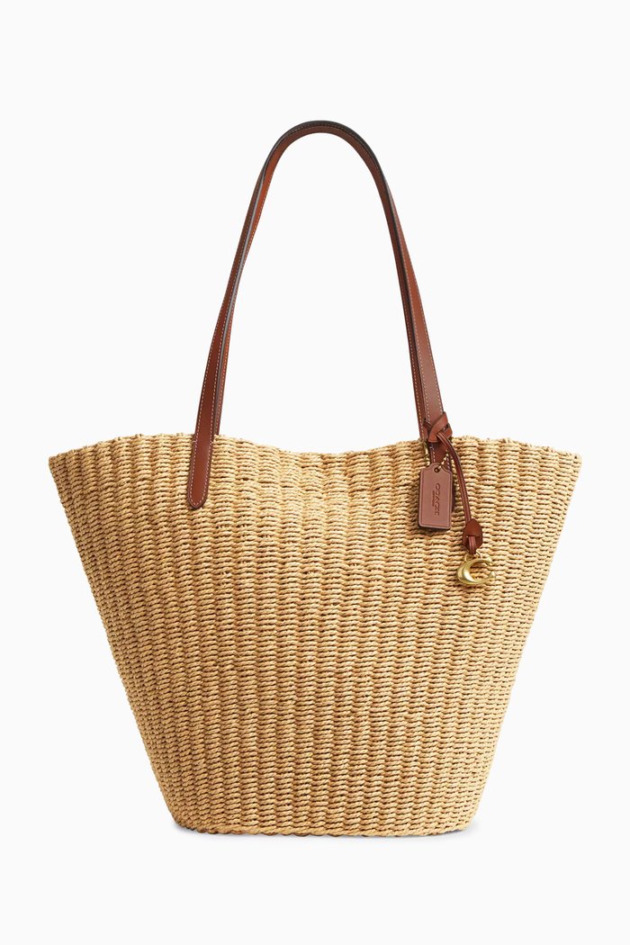 

Tote Bag in Straw Raffia, Brown