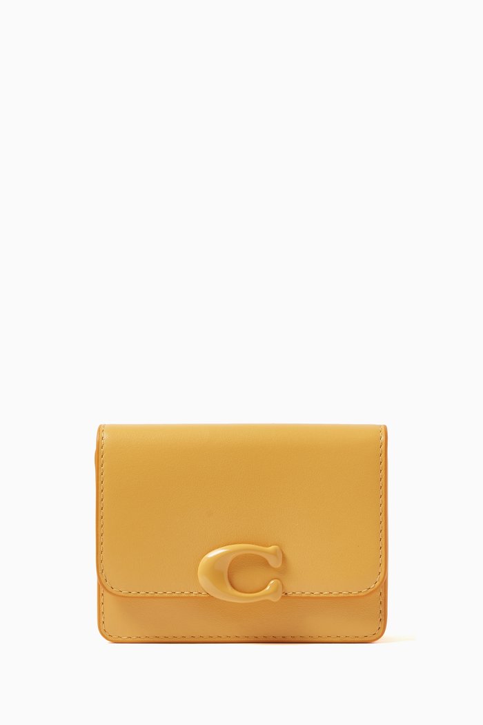 Bandit Card Case in Calf Leather, Yellow