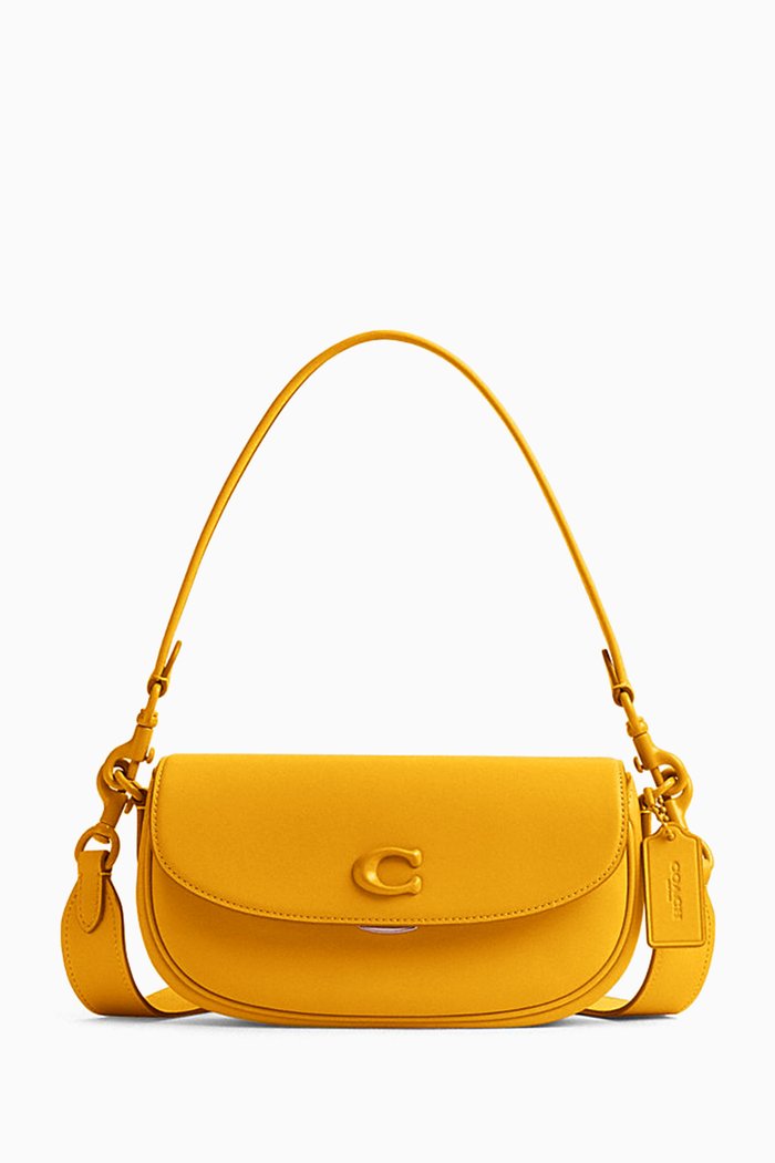 Emmy 23 Saddle Bag in in Glovetanned Leather, Yellow