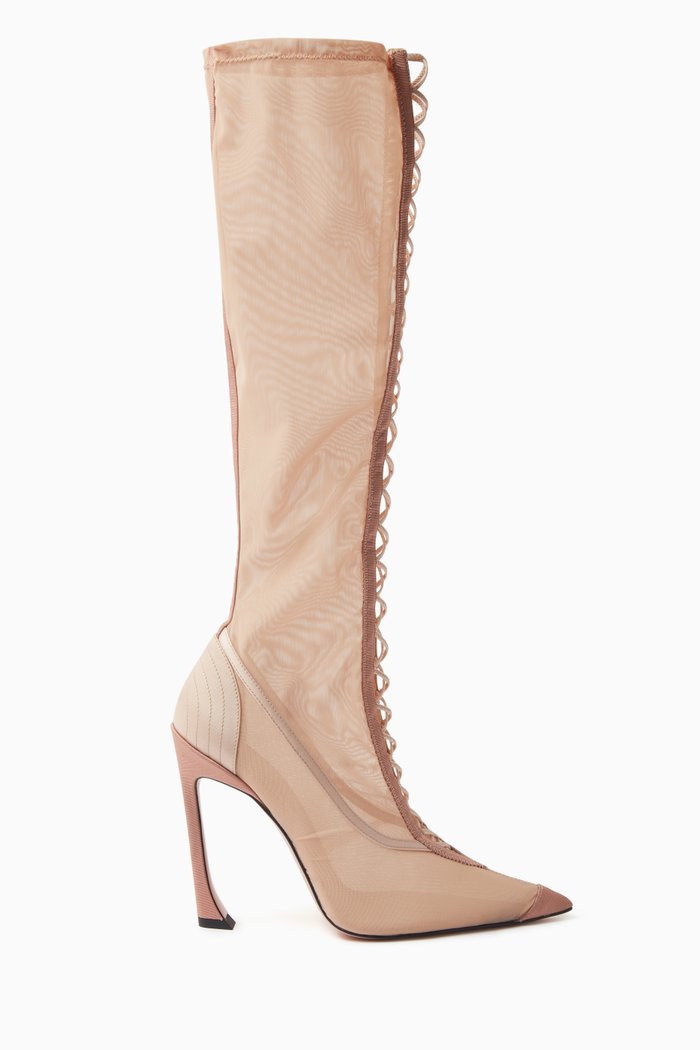 

Love Me Knot Knee-High 100 Boots, Neutral