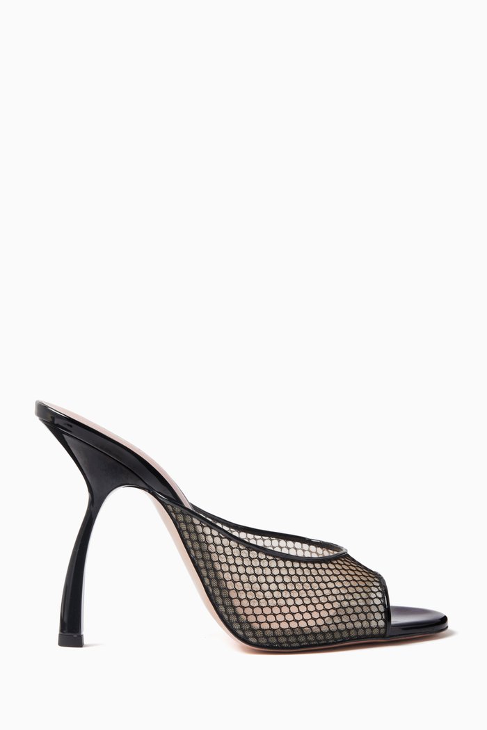 

Tiana Mesh 100 Mules in Vegan Leather, Black