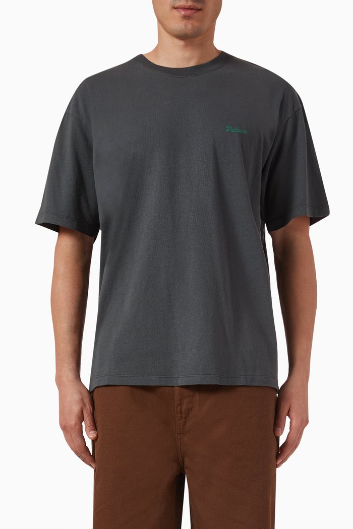 

Dyed Logo T-shirt in Cotton Jersey, Grey