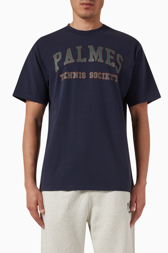 

Ivan Logo T-shirt in Organic Cotton, Blue