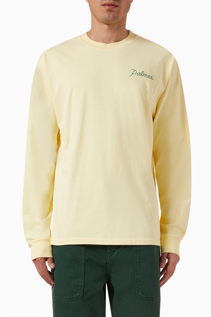 

Sunset Long-sleeved T-shirt in Cotton, Yellow