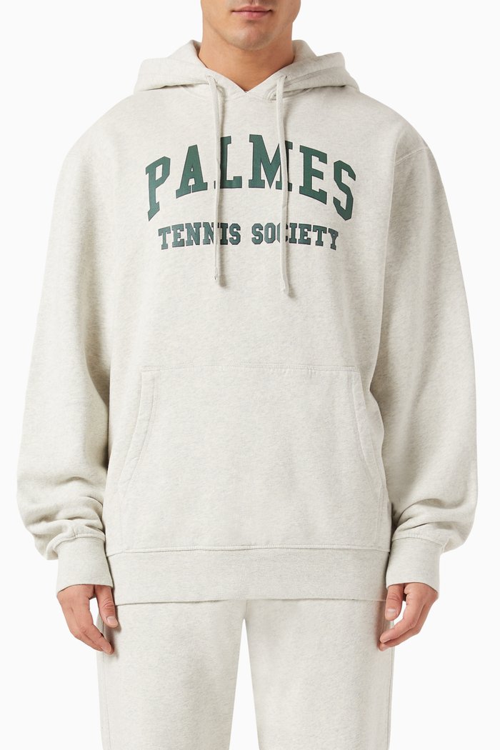 

Mats Hooded Sweatshirt in Cotton, Grey