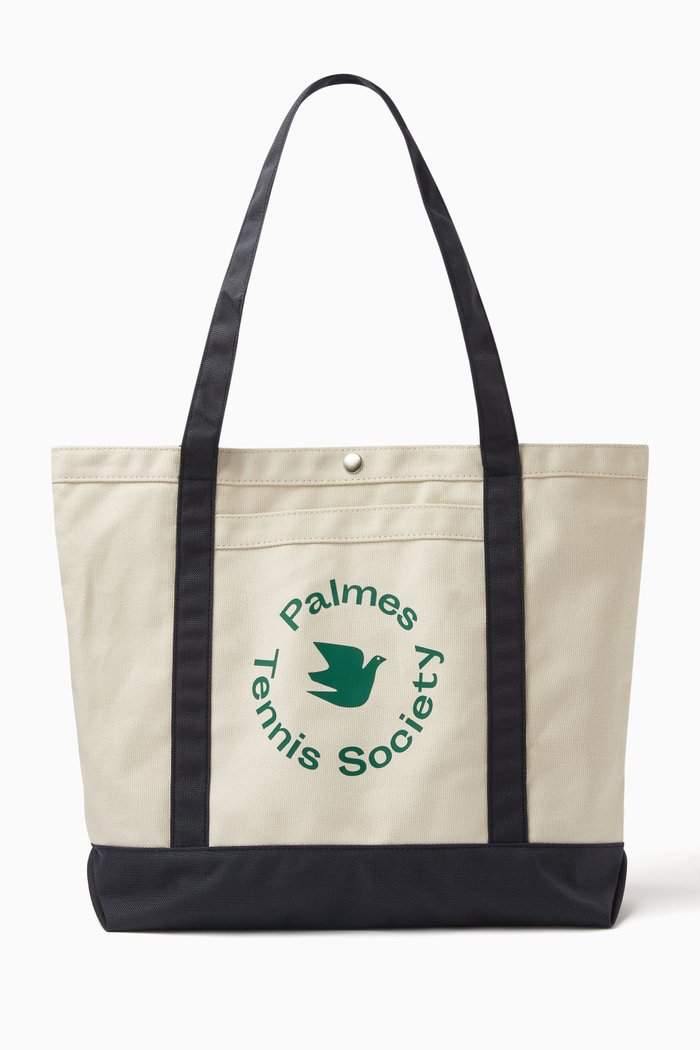 Society Tote Bag in Cotton Twill, Neutral