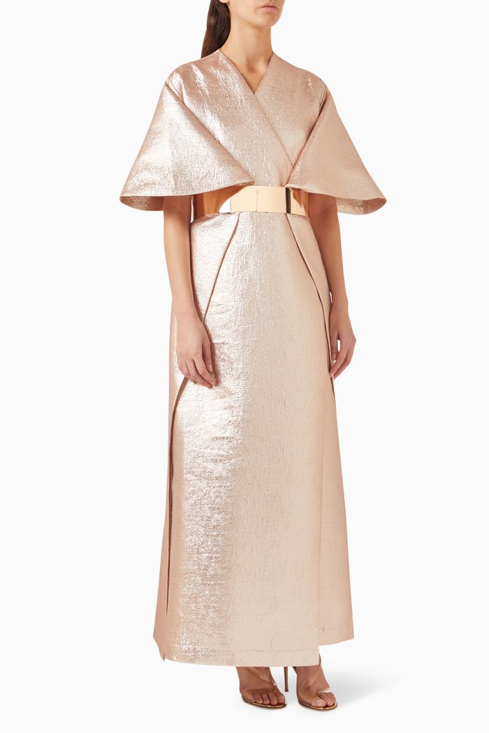 

Willow Maxi Dress in Brocade, Pink