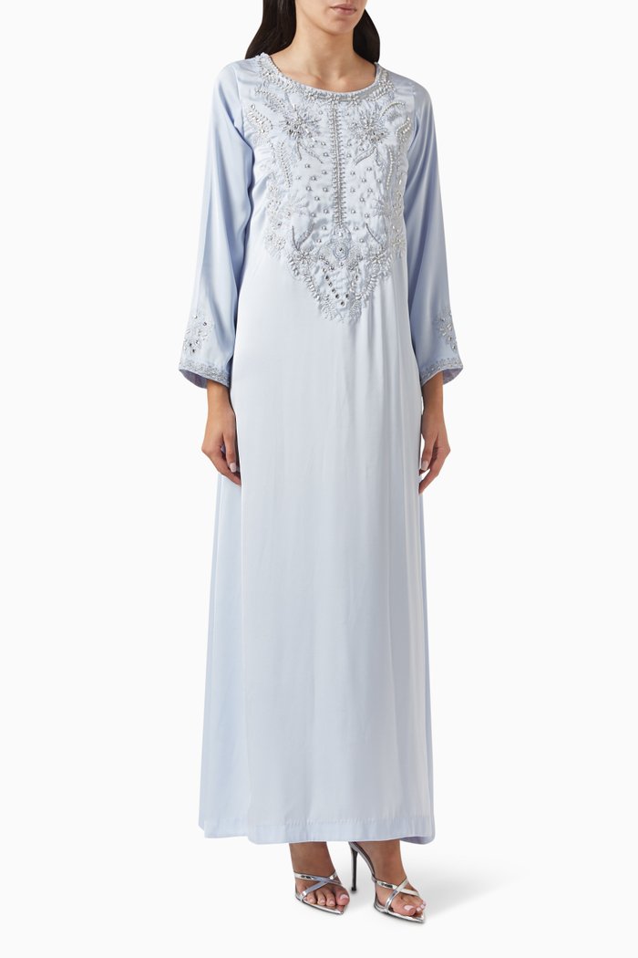 

Handcrafted Embroidered Kaftan, Blue