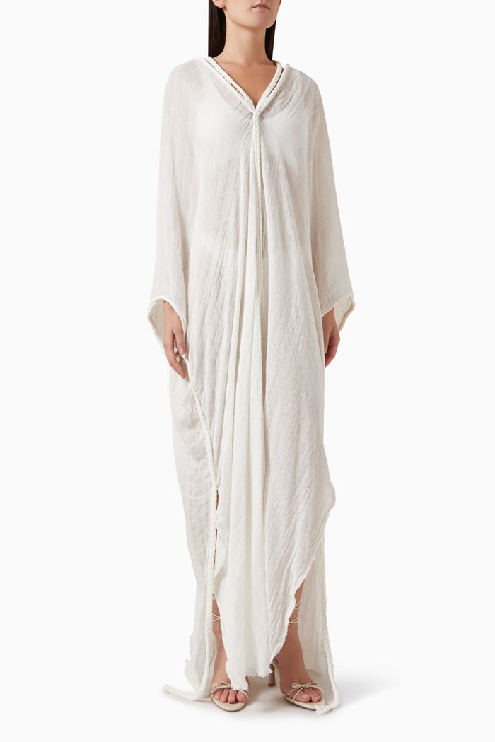 

Helena Kaftan in Cotton, White