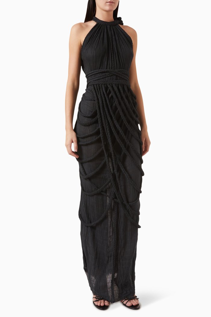 

Vera Gown in Cotton, Blue