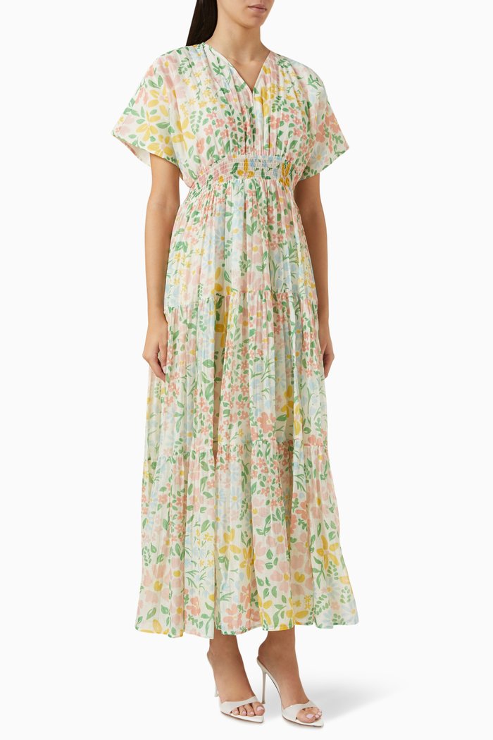 

Teresa 24 Printed Dress in Cotton-silk, Multicolour