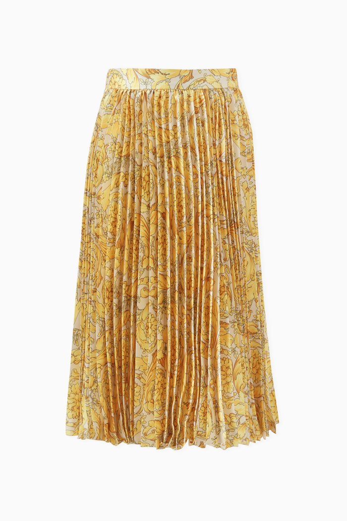 

Barocco-print Skirt in Poly Twill, Yellow