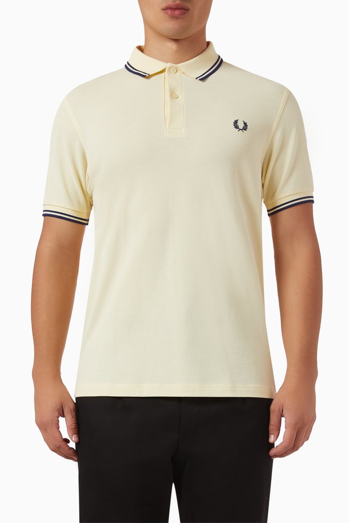 

Twin Tipped Fred Perry Shirt in Cotton, Yellow