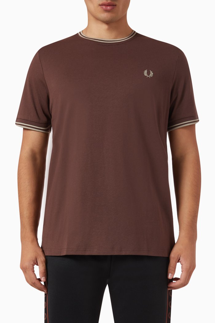 

Twin Twipped T-Shirt in Cotton, Red