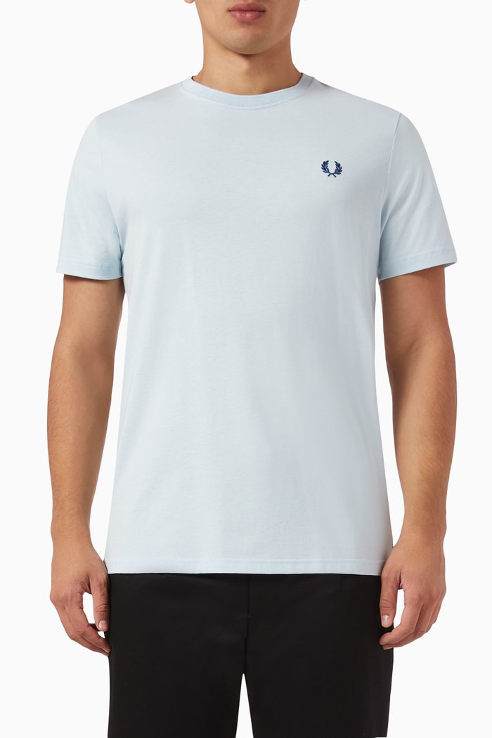 

Embroidered Logo T-Shirt in Cotton, Blue