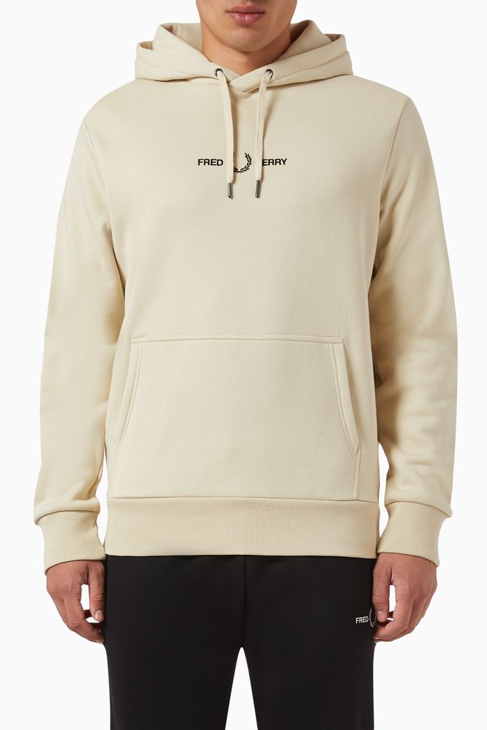 

Logo Hooded Sweatshirt in Cotton-Blend, Neutral