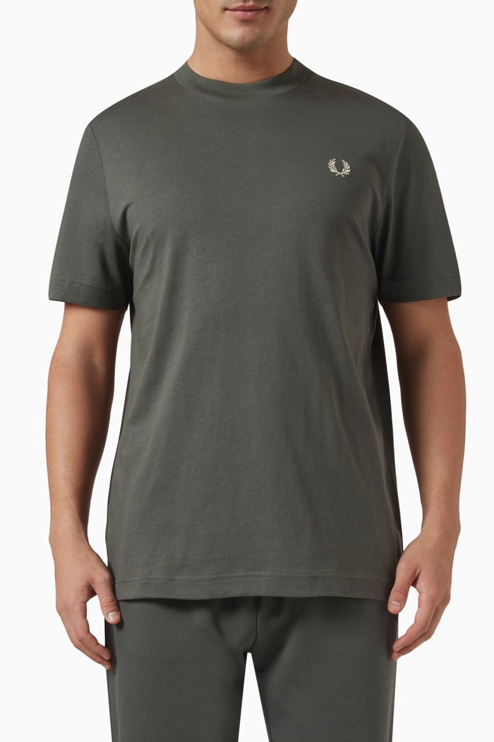 

Warped Graphic T-shirt in Cotton-jersey, Green