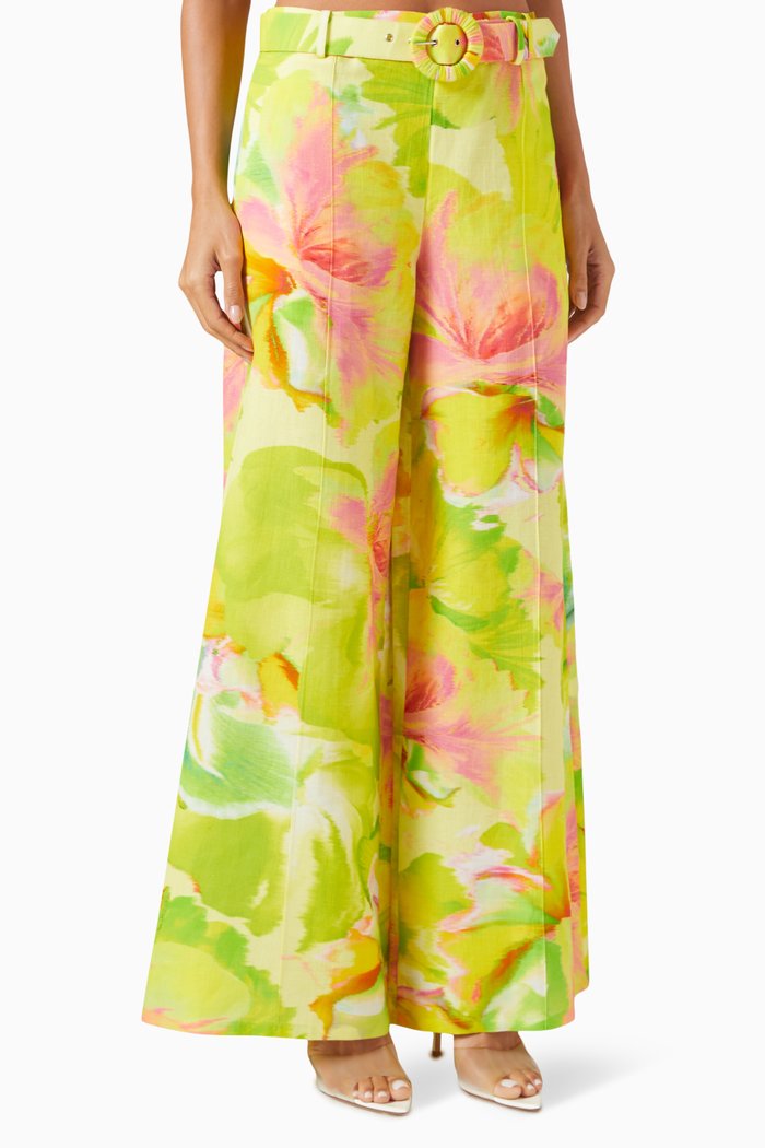 

Mina Flared Pants in Cotton, Yellow