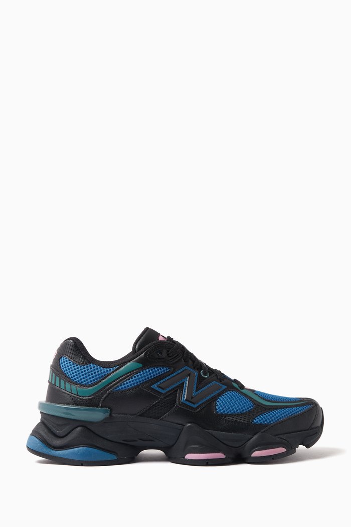 

9060 Hyper Y2K Sneakers in Mesh & Leather, Black
