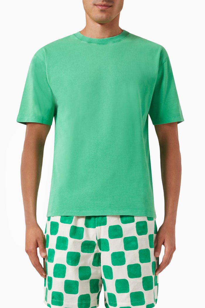 

Washed Hiking T-shirt in Cotton, Green