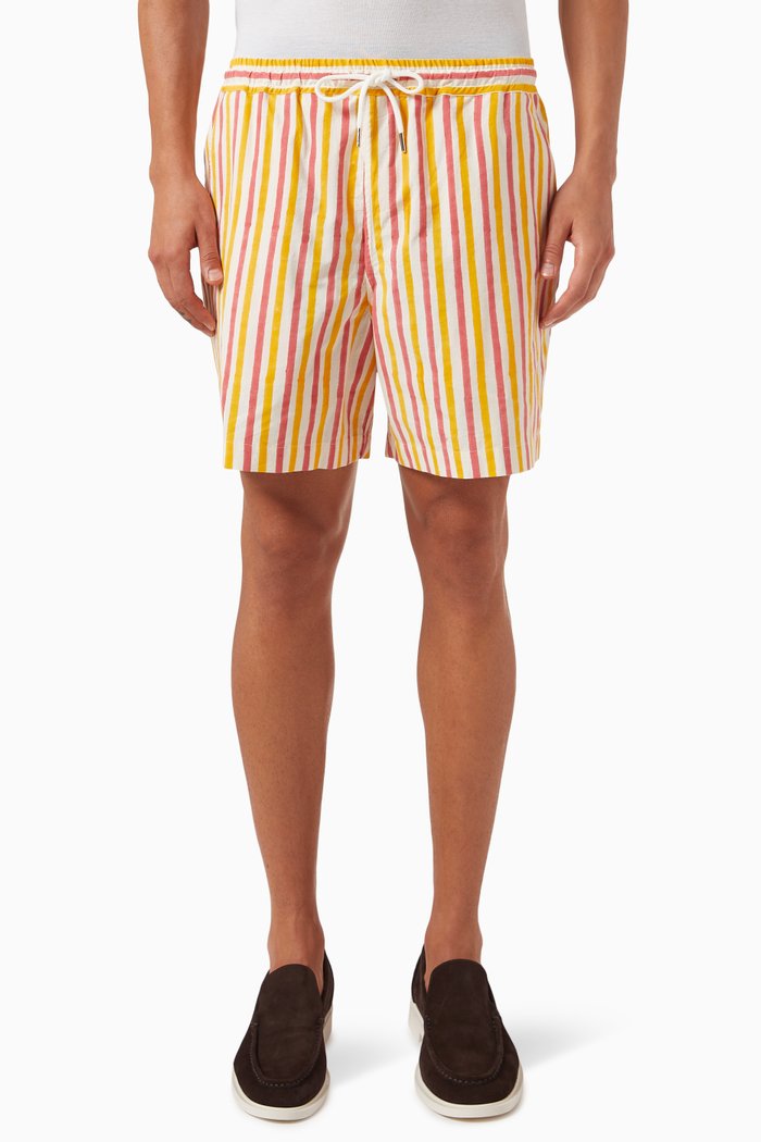 

Drawstring Shorts in Cotton, Yellow