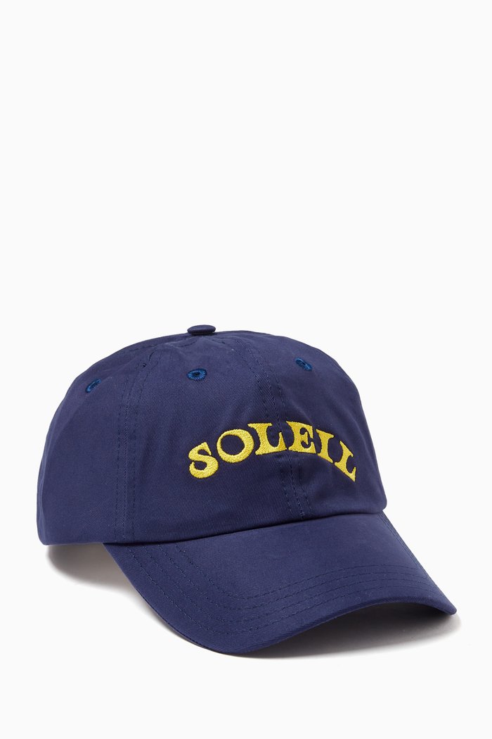 

Soleil Baseball Cap in Cotton Twill, Blue