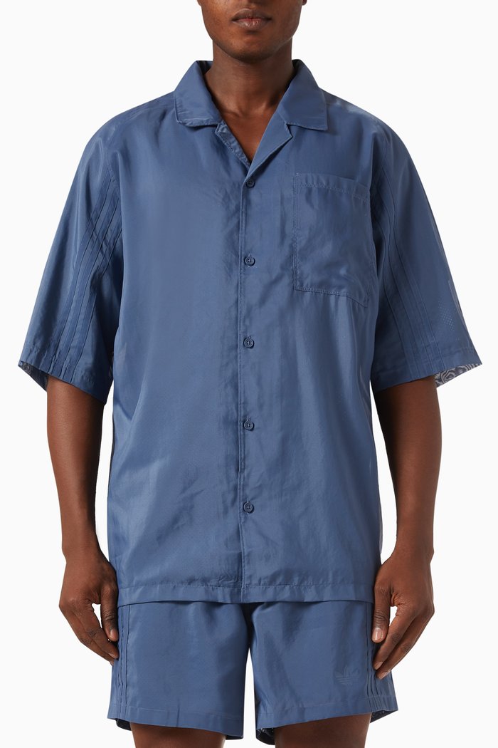 

Short-sleeve Shirt in Recycled Polyester, Blue
