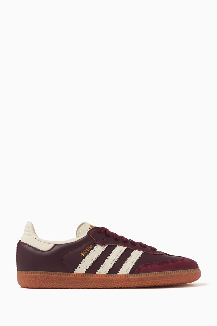 

Samba OG Sneakers in Leather, Burgundy