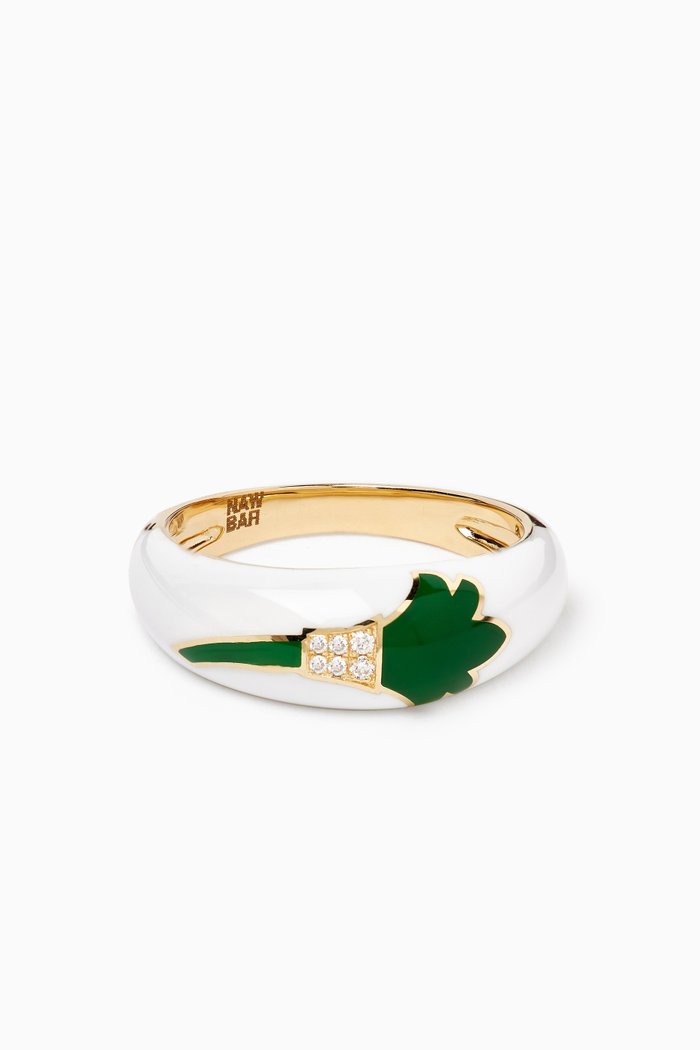 

Psychedeliah Enamel & Diamond Ring in 18kt Yellow Gold
