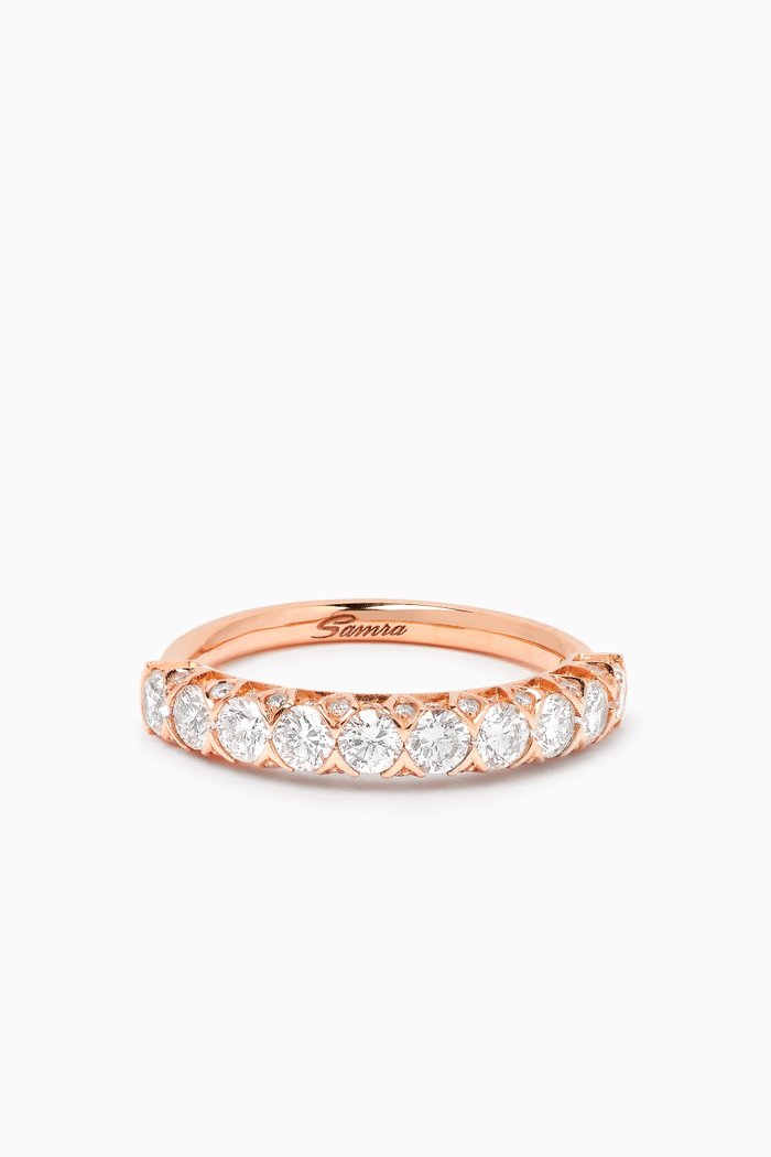 Thalj Diamond Ring in 18kt Rose Gold
