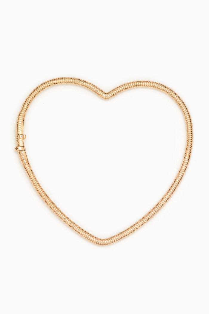 

Striped Heart Bracelet in 9kt Gold, Yellow