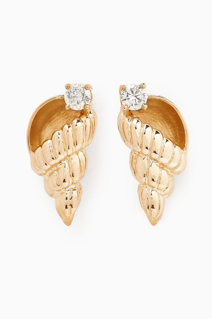 

Nautilus Diamond Earrings in 18kt Gold, Yellow