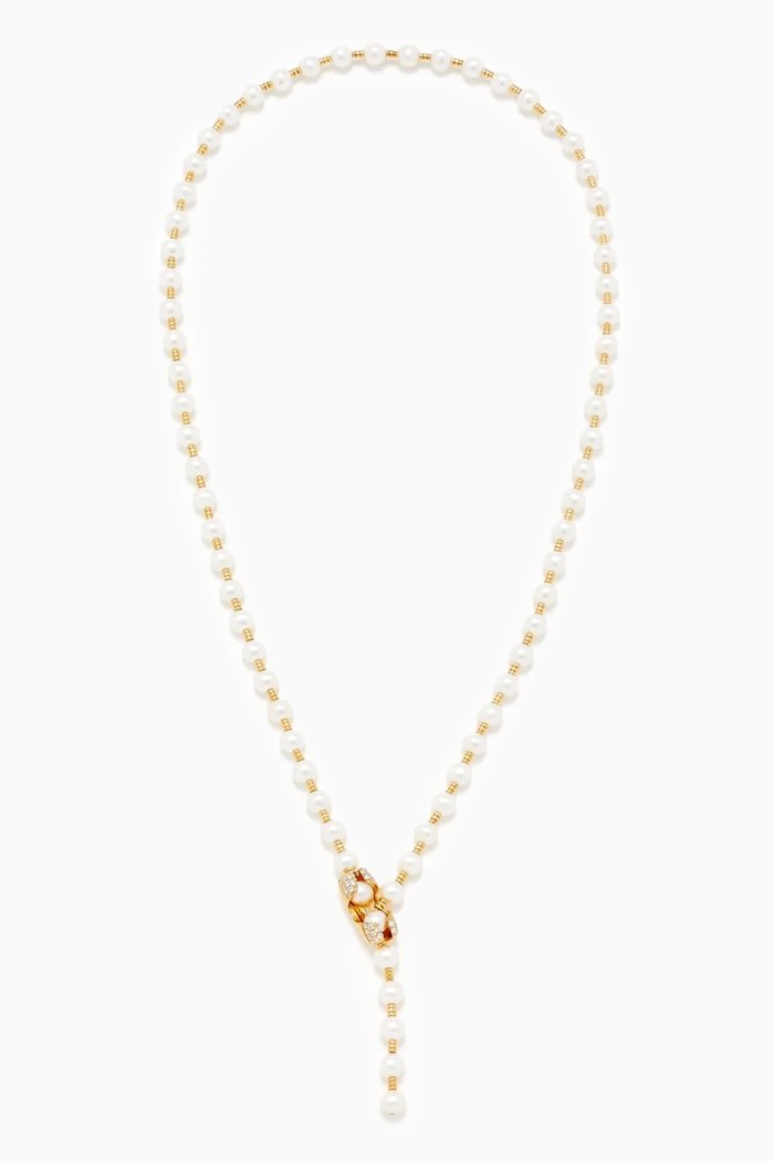 

Keychain Pearl Necklace in 18kt Gold, Yellow