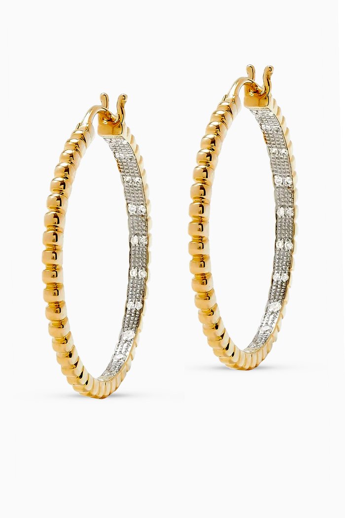 

Berlingot Diamond Hoops in 9kt Gold, Yellow