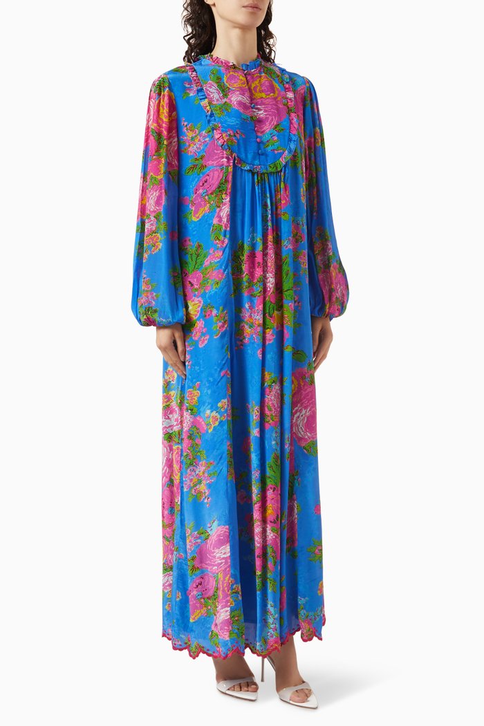 

Aara Floral Maxi Dress, Blue