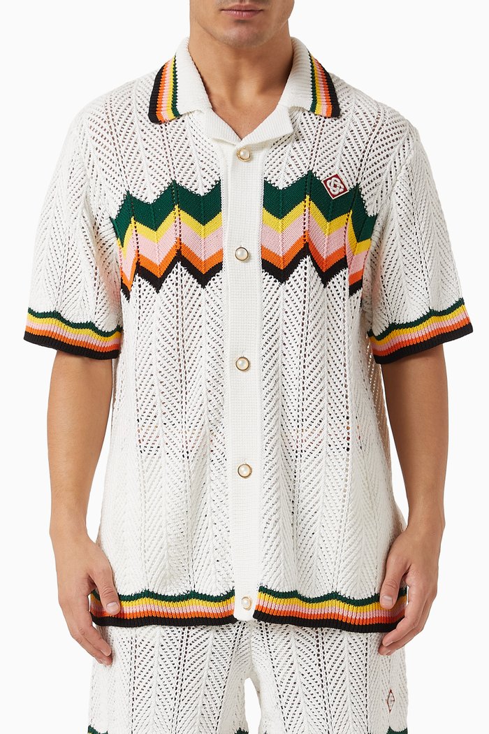 

Chevron Shirt in Lace, Multicolour