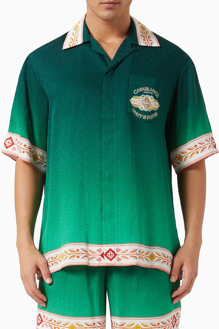 

Unity is Power Shirt in Silk, Multicolour