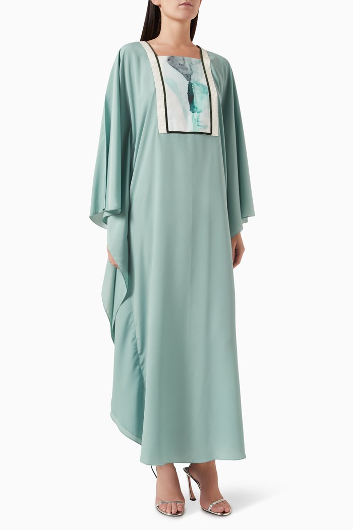

A-line Kaftan in Crepe, Blue