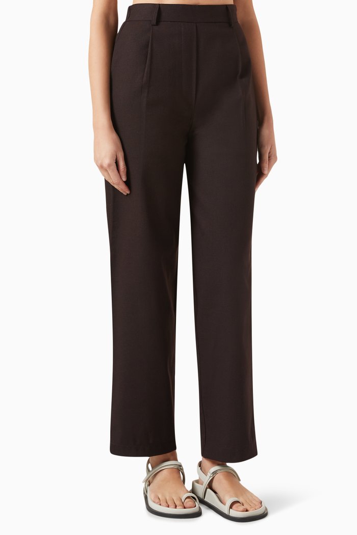 

Maro Pants in Linen, Brown