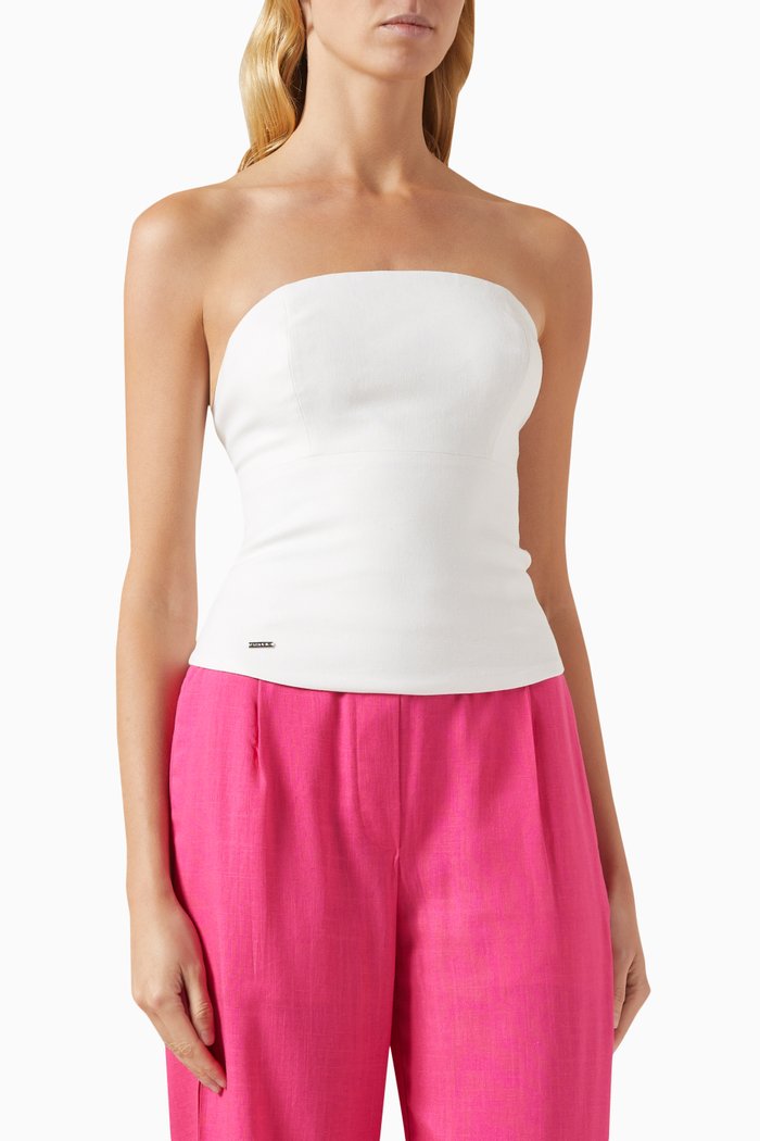 

Tube Top in Linen, White