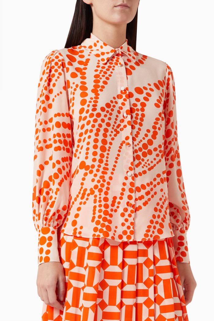 

Luna Shirt in Silk, Orange