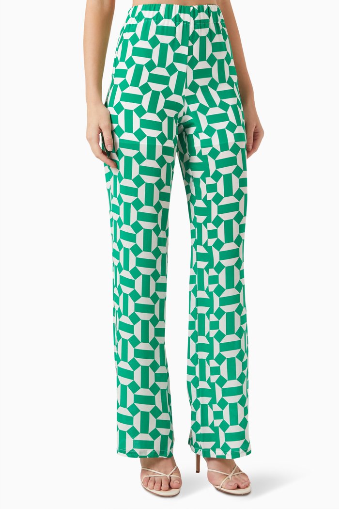 

Amelia Pants in Silk, Green