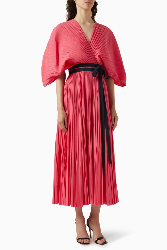 

Benedita Dress in Pleated Cotton-blend, Pink