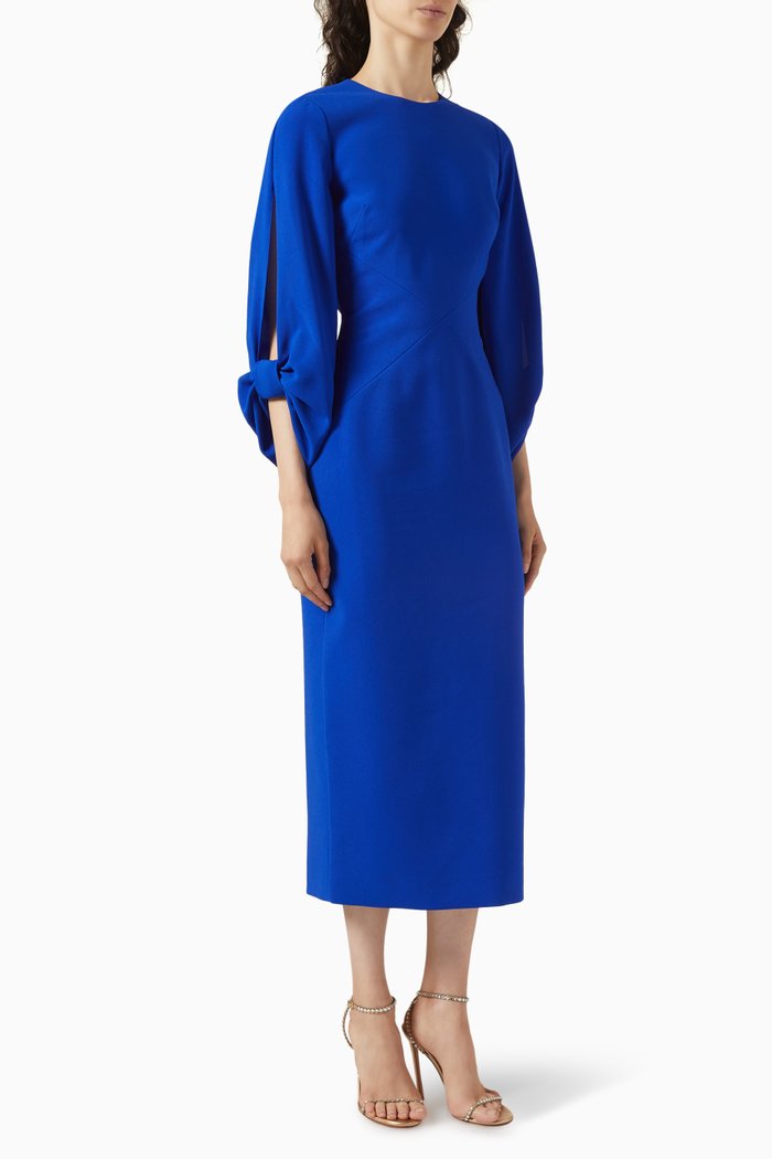 

Irene Dress in Crêpe, Blue