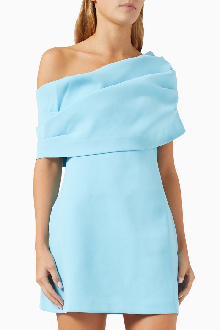 

Chloe Draped Mini Dress, Blue