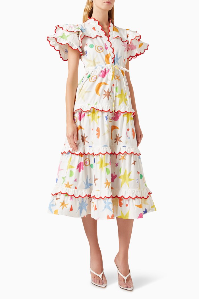

Elysium Midi Dress in Cotton, Multicolour